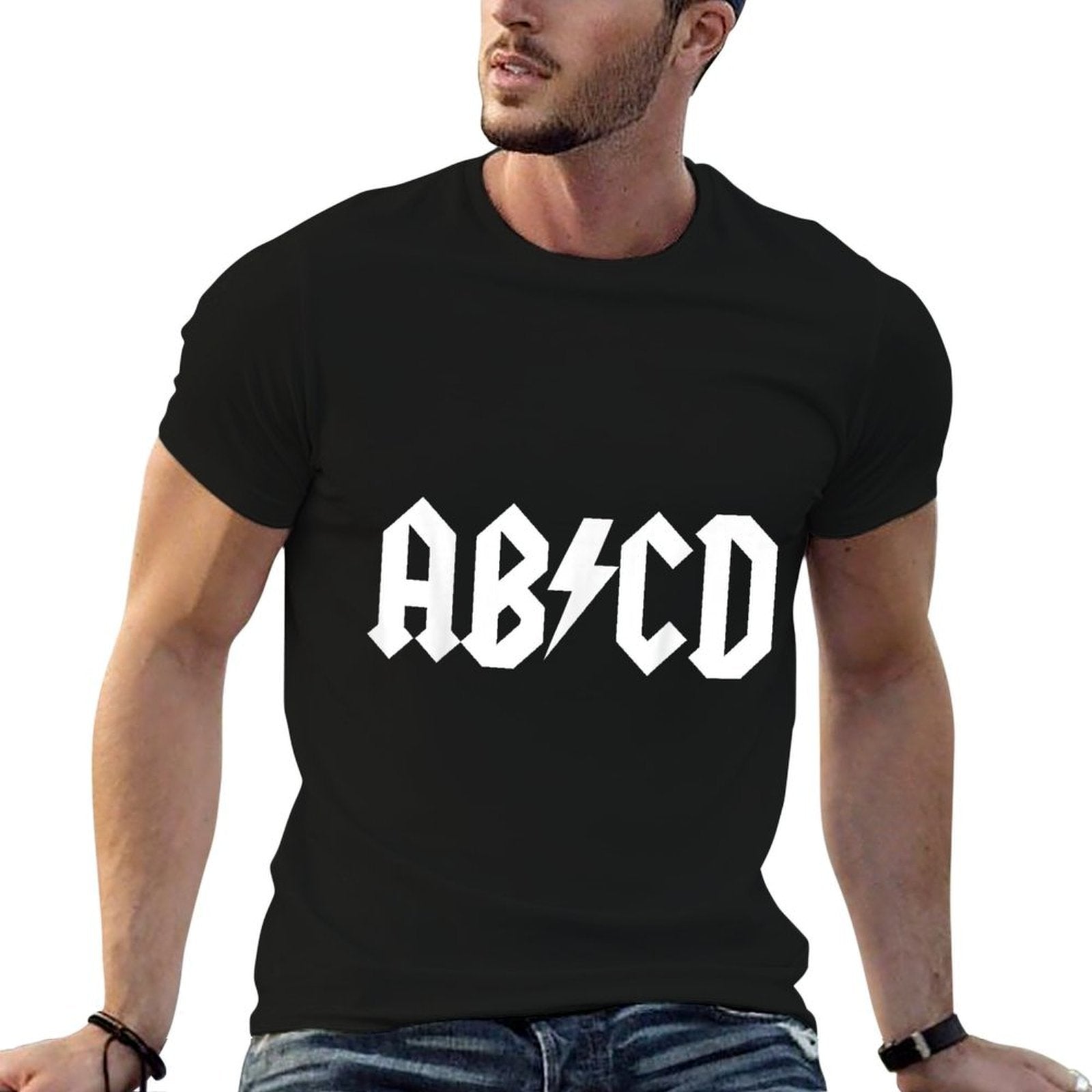 Boys Girls Teachers ABCD Rock Graphic Back to School  Heathered Texture T-Shirt