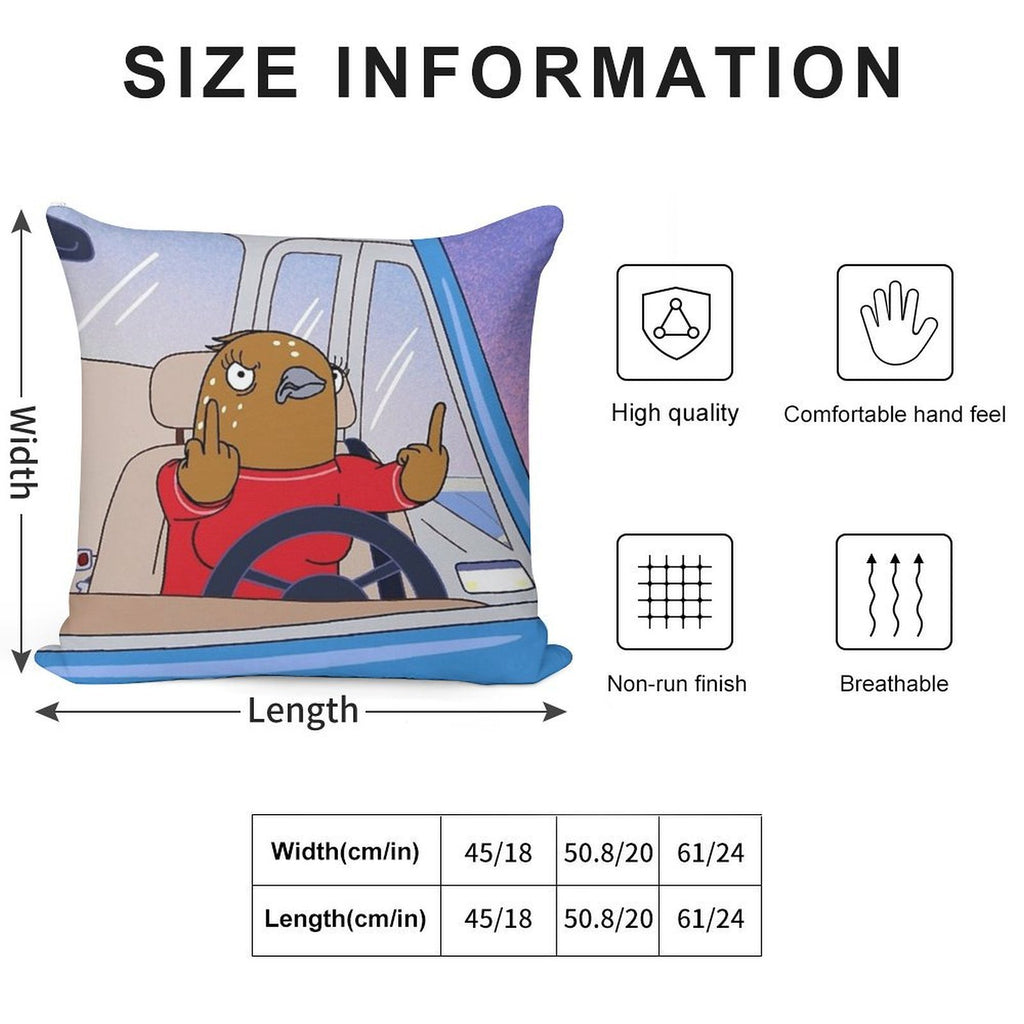 Tuca And Bertie Soft Anti-Pilling Throw Pillow