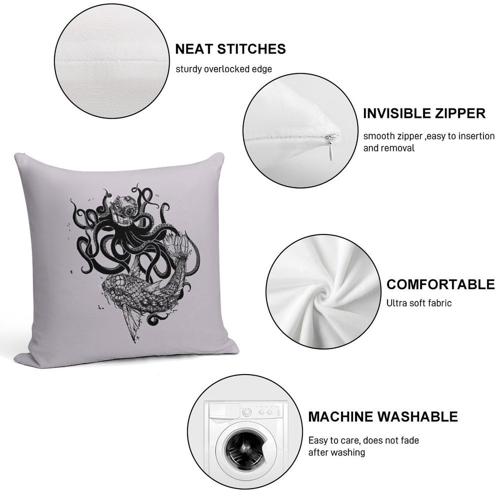 Into The Abyss Soft Home Decor Throw Pillow