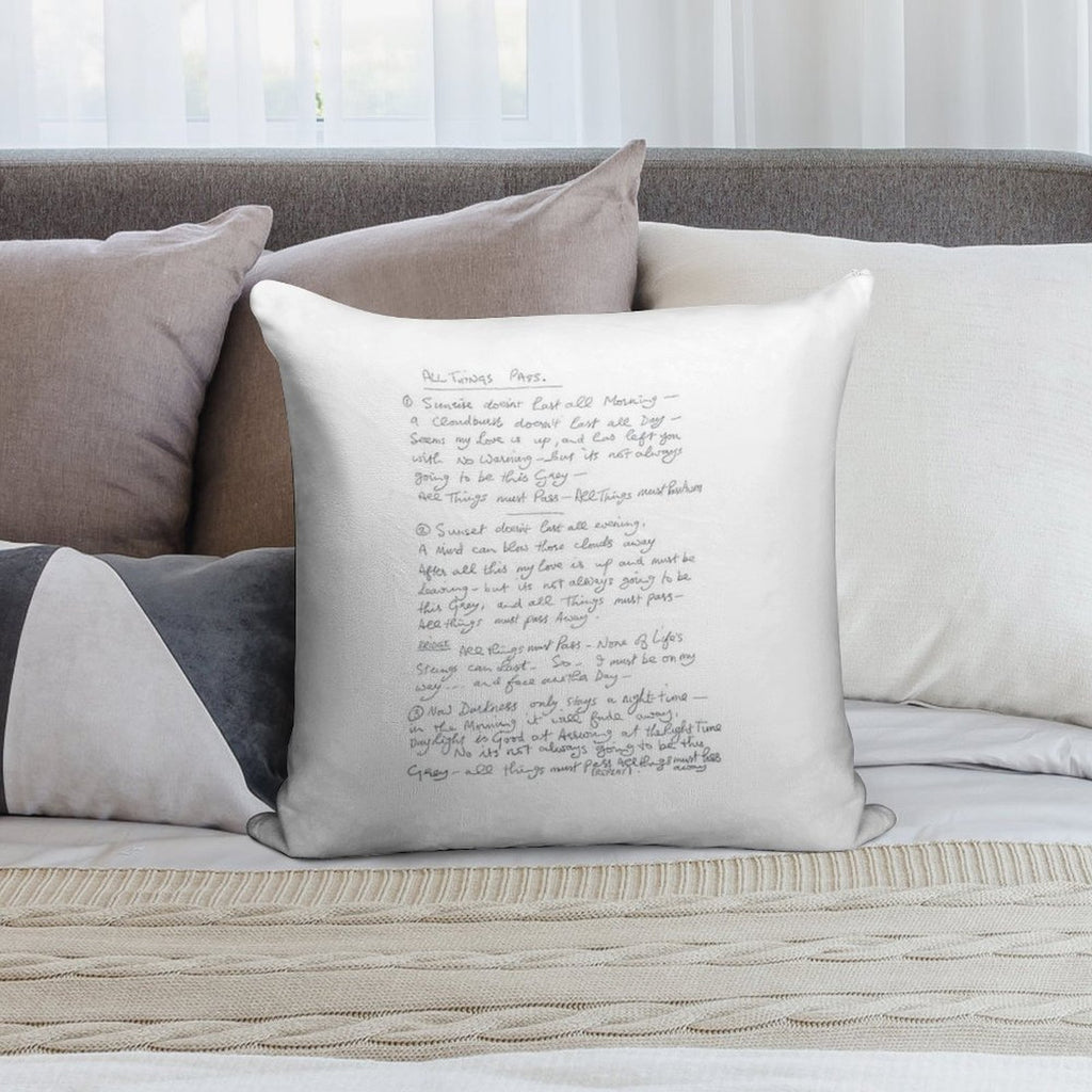 All Things Must Pass Soft Decorative Cover Throw Pillow