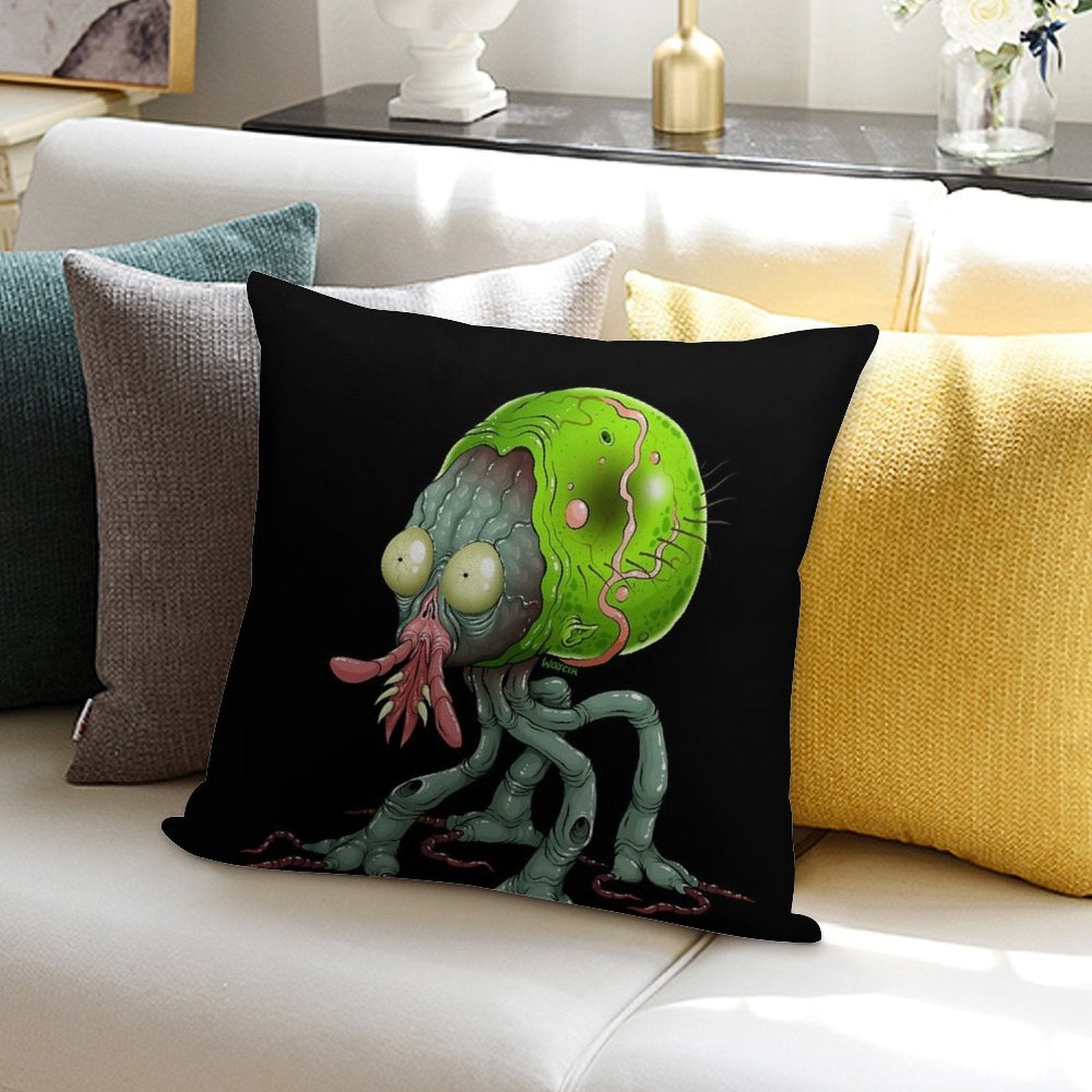 Tick Monster Soft Luxury Feel Throw Pillow