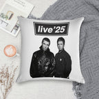 Oasis Live '25 Tour Fan Art Soft Easy Maintenance Throw Pillow