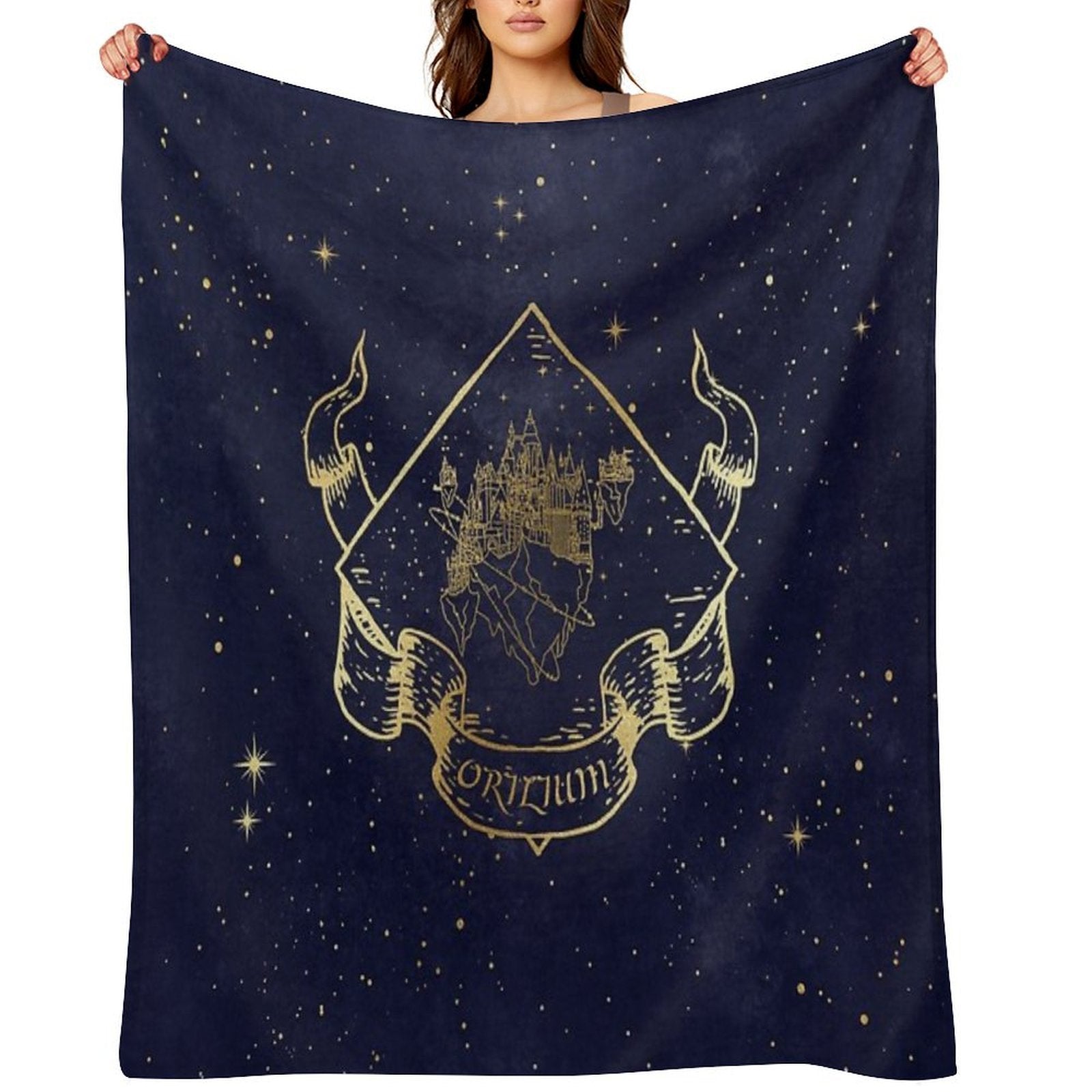 Orilium in Blue Gift-ready Throw Blanket