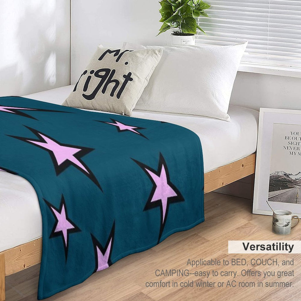 Star Pattern Machine-washable Throw Blanket
