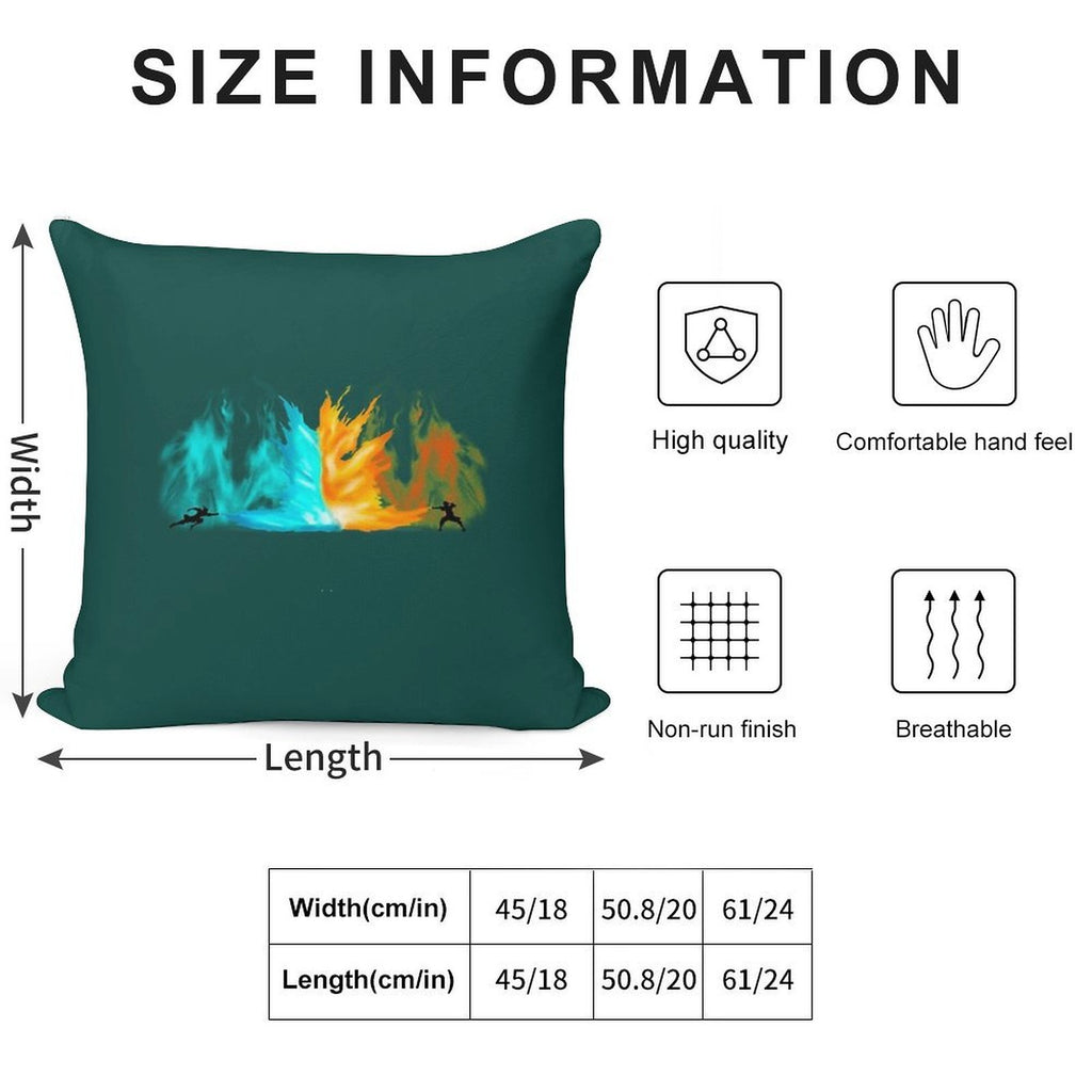 Avatar - Agni Kai Soft Hidden Zipper Throw Pillow