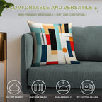 Mid-Century Modern Geometric Retro Abstract 1950's Classic Designs Soft Luxury Feel Throw Pillow