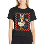 Cute America Goose 4th Of July US Patriotic Bow Girl  Affordable Price T-Shirt