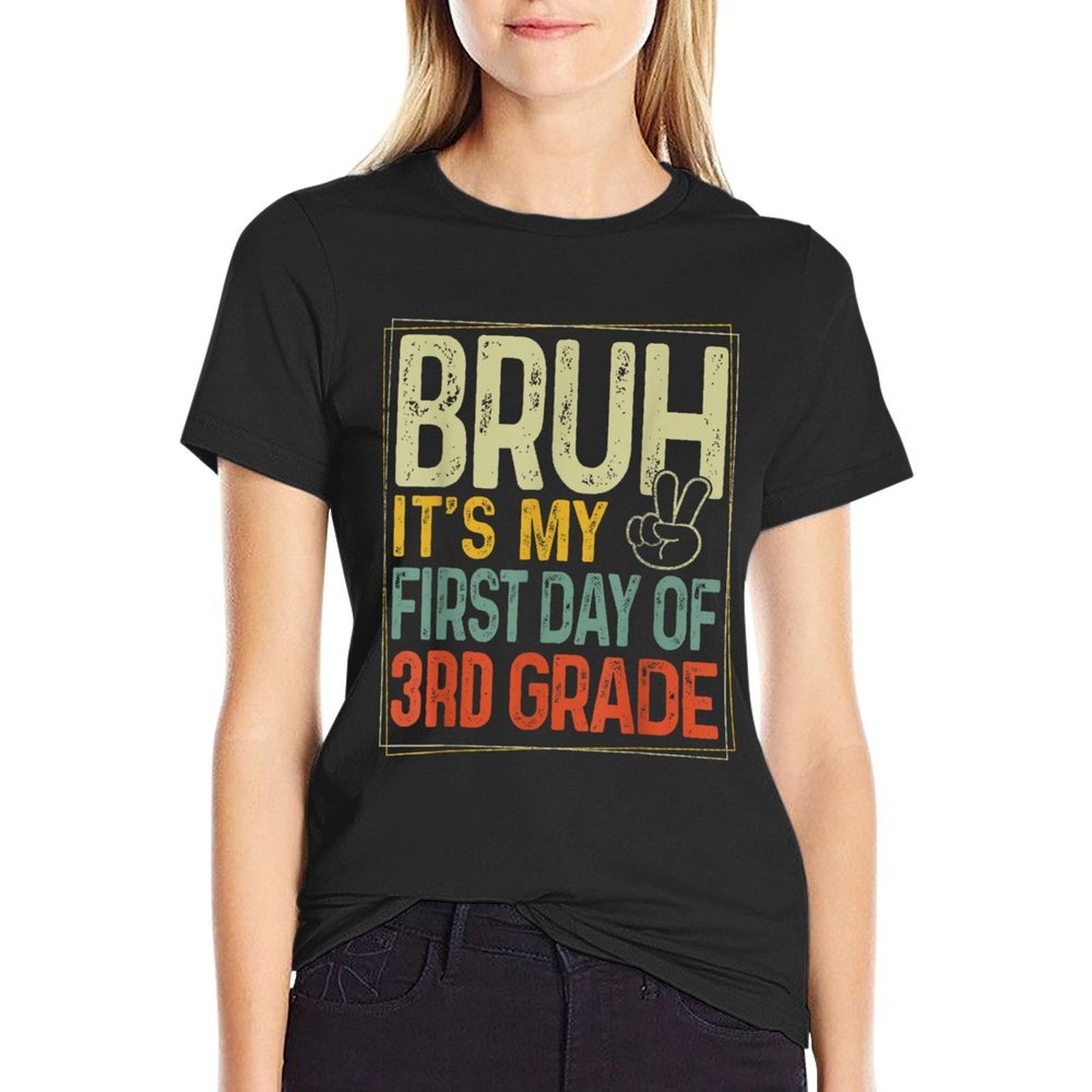 Bruh Its My First Day Of 3rd Grade Back To School Boys Kids  Wrinkle-resistant T-Shirt