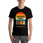 42 Year Old Original Parts Since 1982 Awesome 50th Birthday  Rolled Sleeves T-Shirt