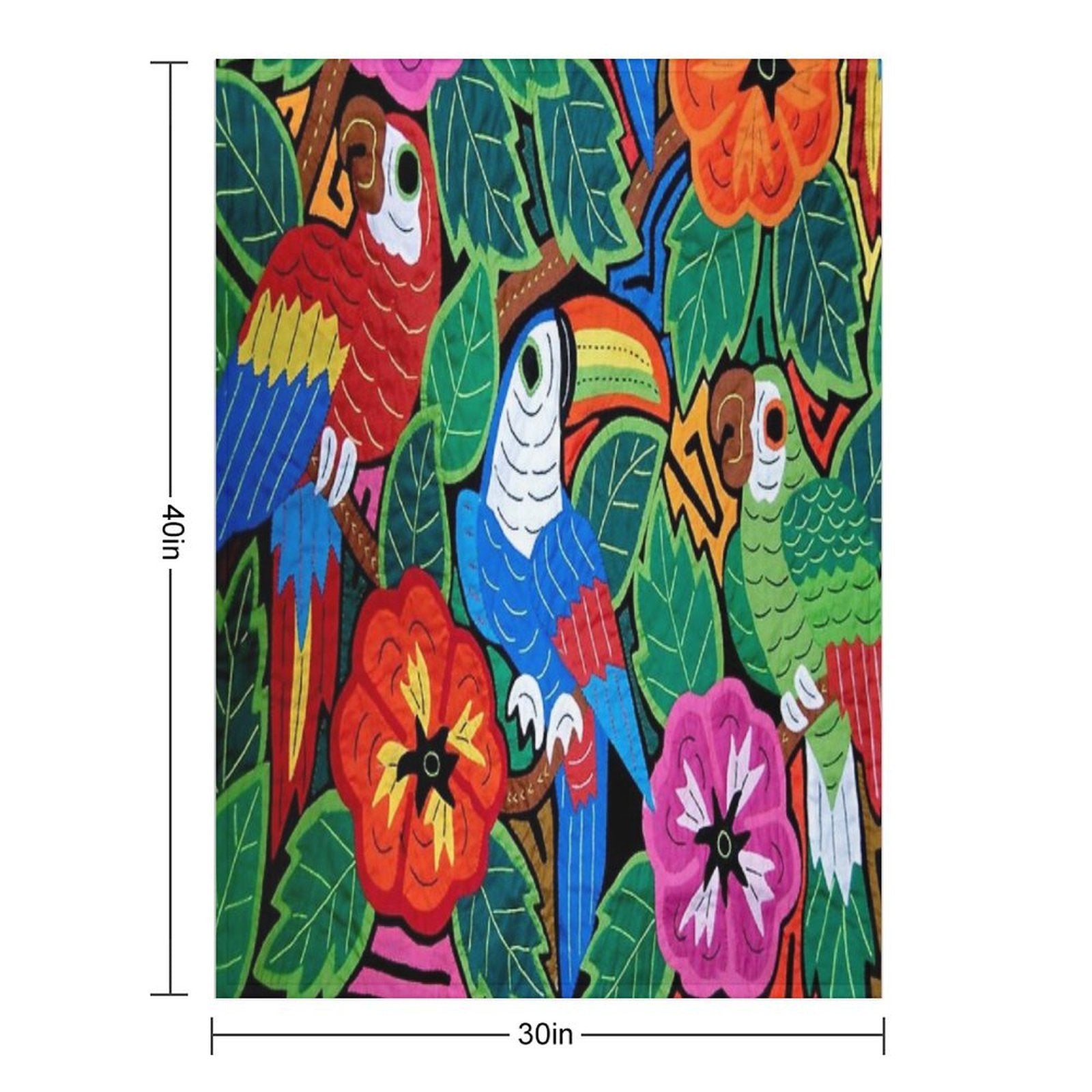Mola Design Birdies Lightweight Throw Blanket