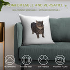 Spinning Oiia Oiia Cat Soft Shrink-Resistant Throw Pillow