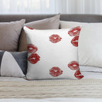 3 Pack Kiss Mark Soft Decorative Cover Throw Pillow