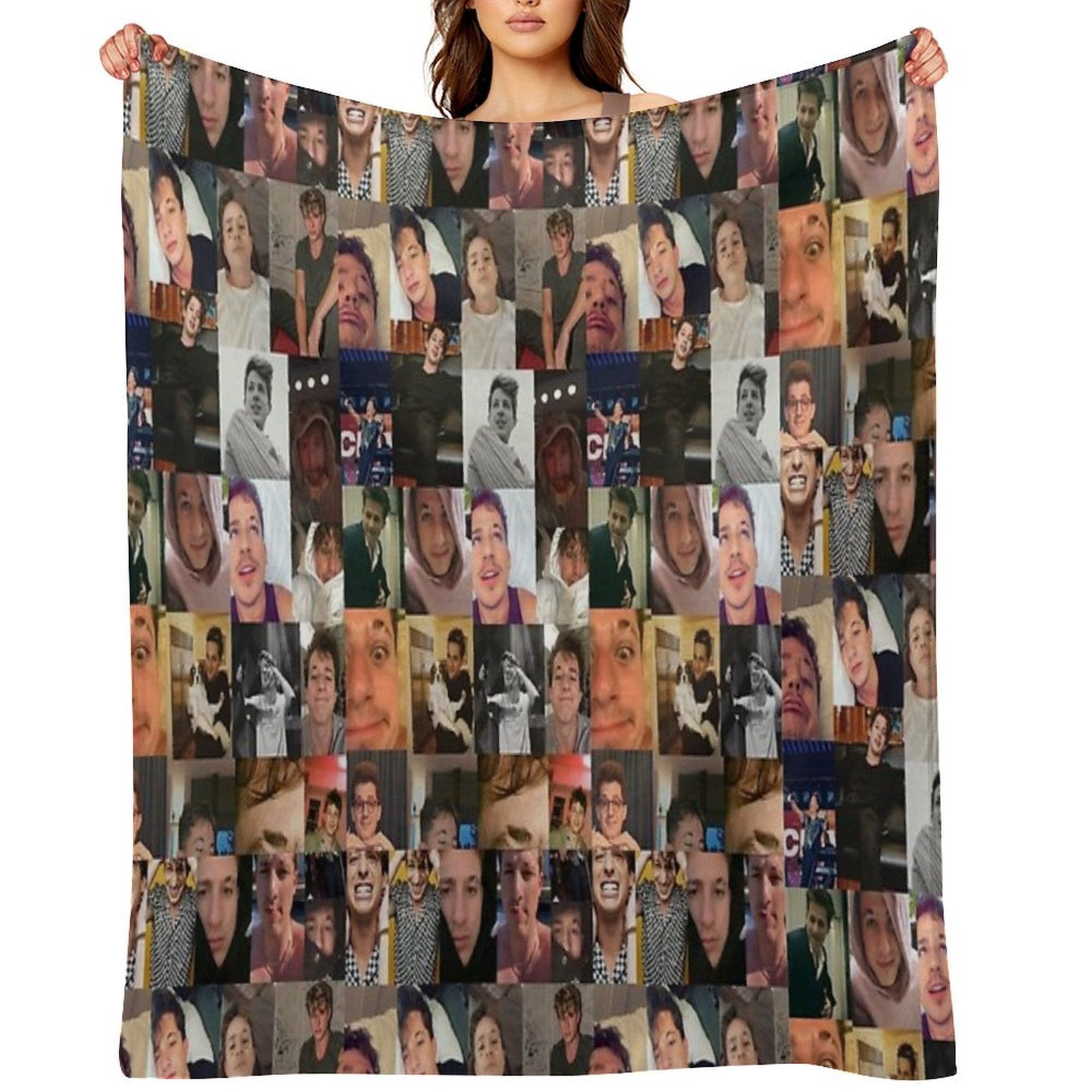 Charlie Puth Collage Velvety-soft Throw Blanket