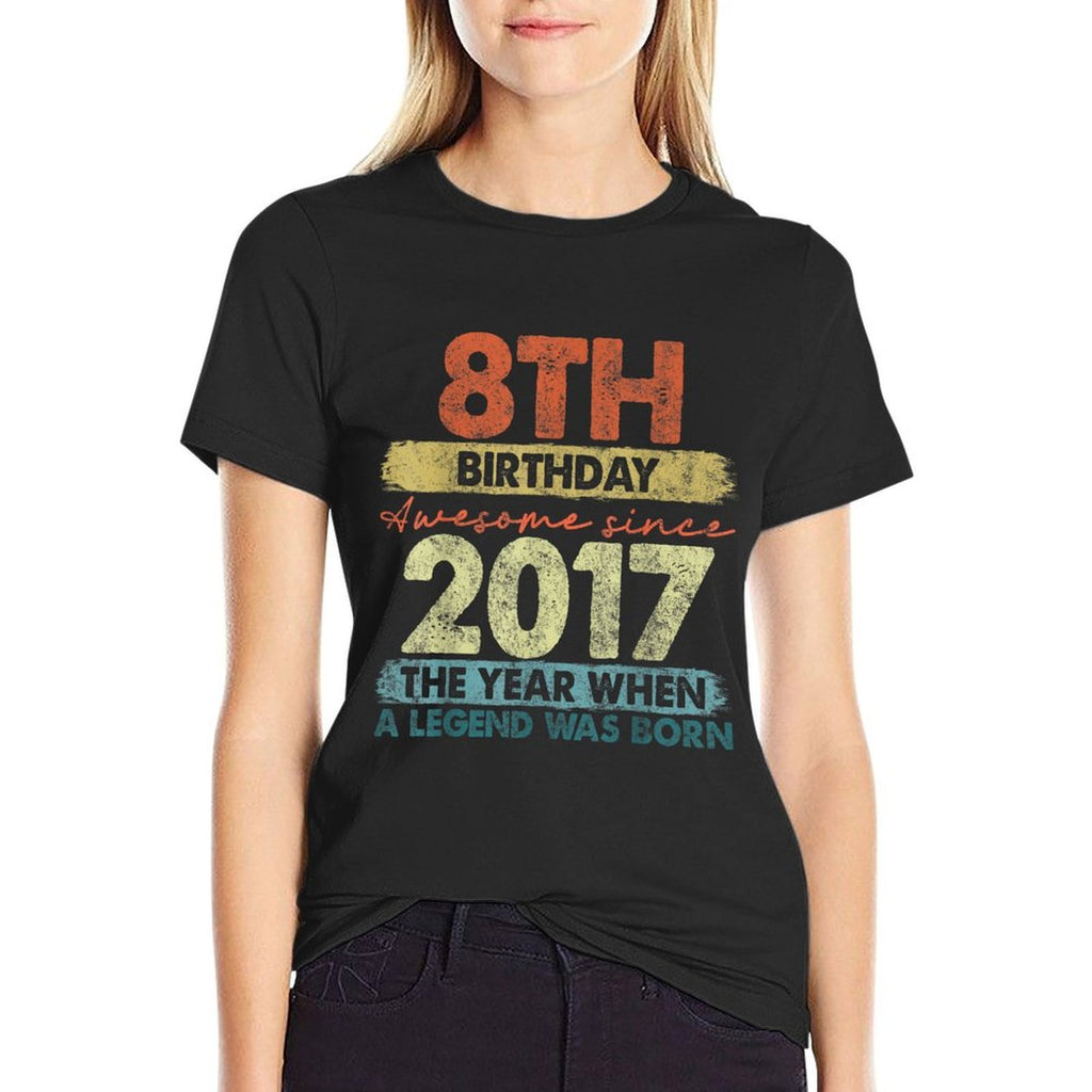8 Year Old Gifts Vintage 2017 Limited Edition 8th Birthday  Graphic-printed T-Shirt