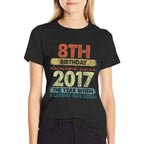 8 Year Old Gifts Vintage 2017 Limited Edition 8th Birthday  Graphic-printed T-Shirt