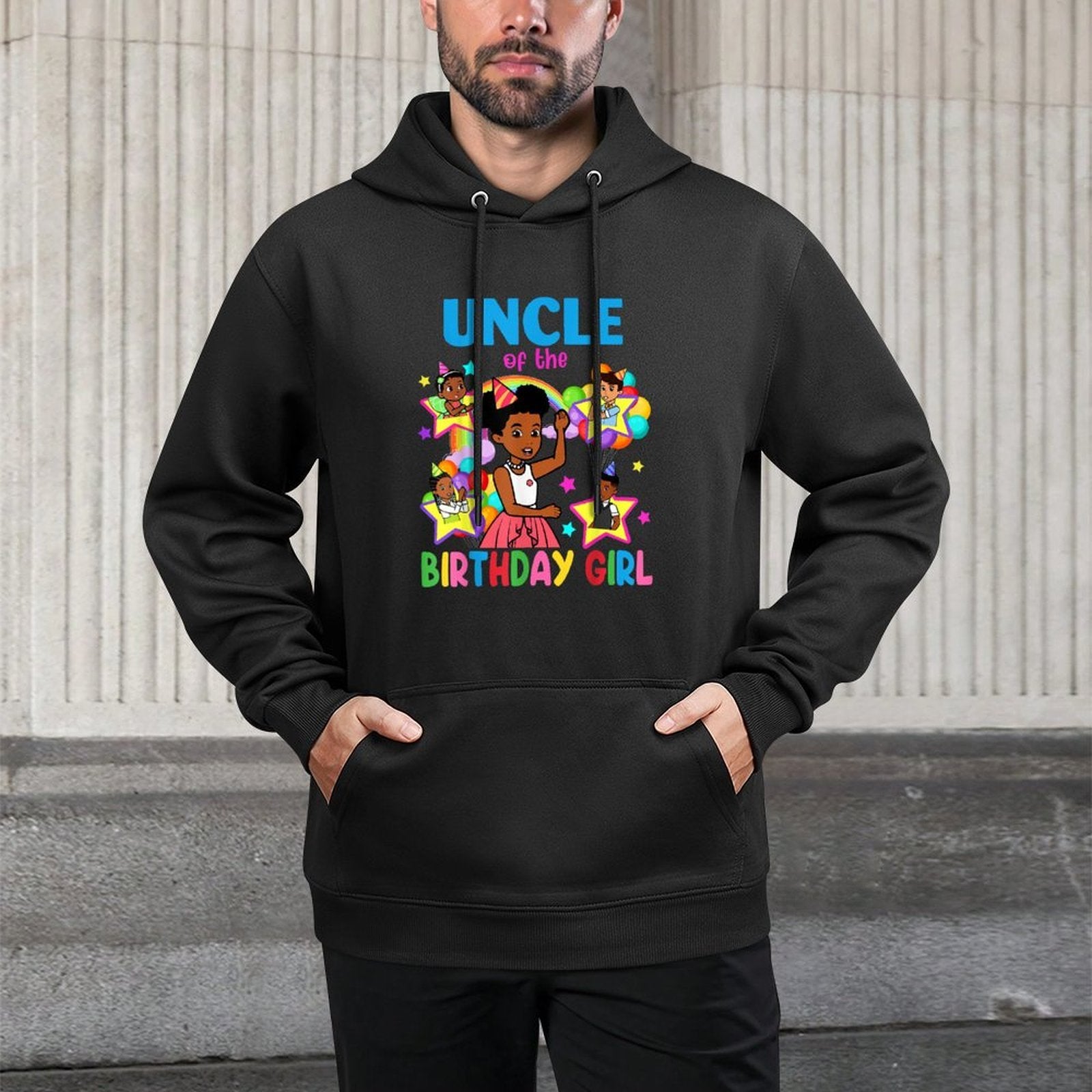 Uncle Of Birthday Girl Gracie Birthday Dolls Girl Party Versatile Streetwear Hoodie