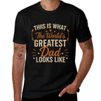 The World's Greatest Dad Father's Day Funny Gifts for Daddy Premium  Trendy Pattern T-Shirt