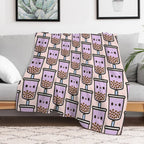 Cute Love Heart Bubble Tea Premium Throw Blanket