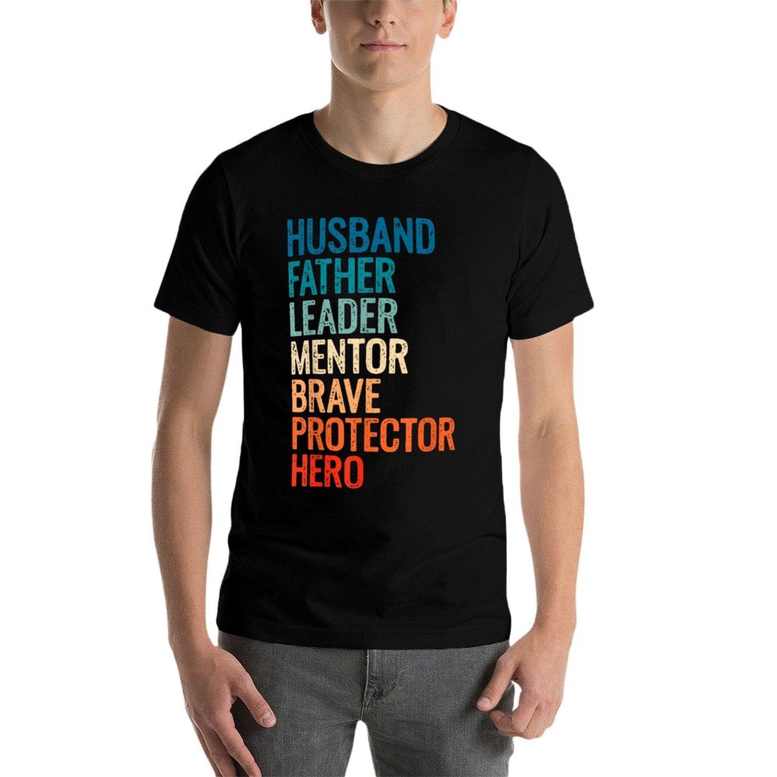 Dads for Men Vintage Husband Retro Daddy Fathers Day  Eco-friendly Material T-Shirt