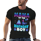 Mama Birthday Boy Llama Pinata Party Matching Family  Polyester Blend T-Shirt