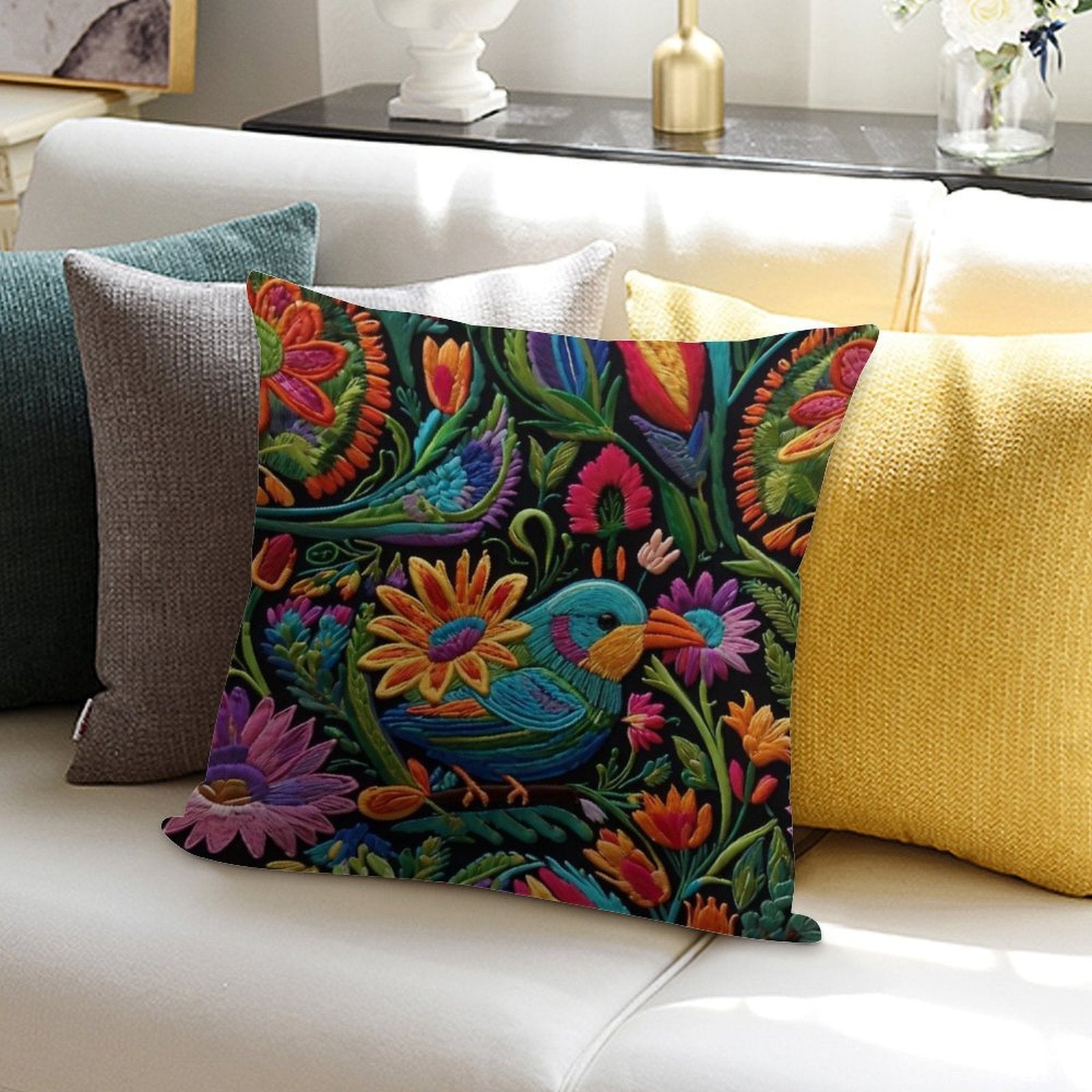 Mexico1 Soft Luxury Feel Throw Pillow