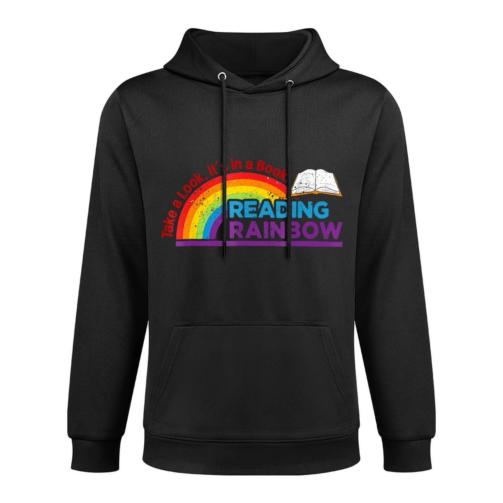 Take A Look Its In A Book Reading Book Vintage Rainbow Colorfast Hoodie