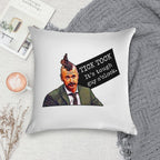 Tick Tock, It's Tough Guy O'clock - Mike Wozniak Soft Short Plush Fabric Throw Pillow