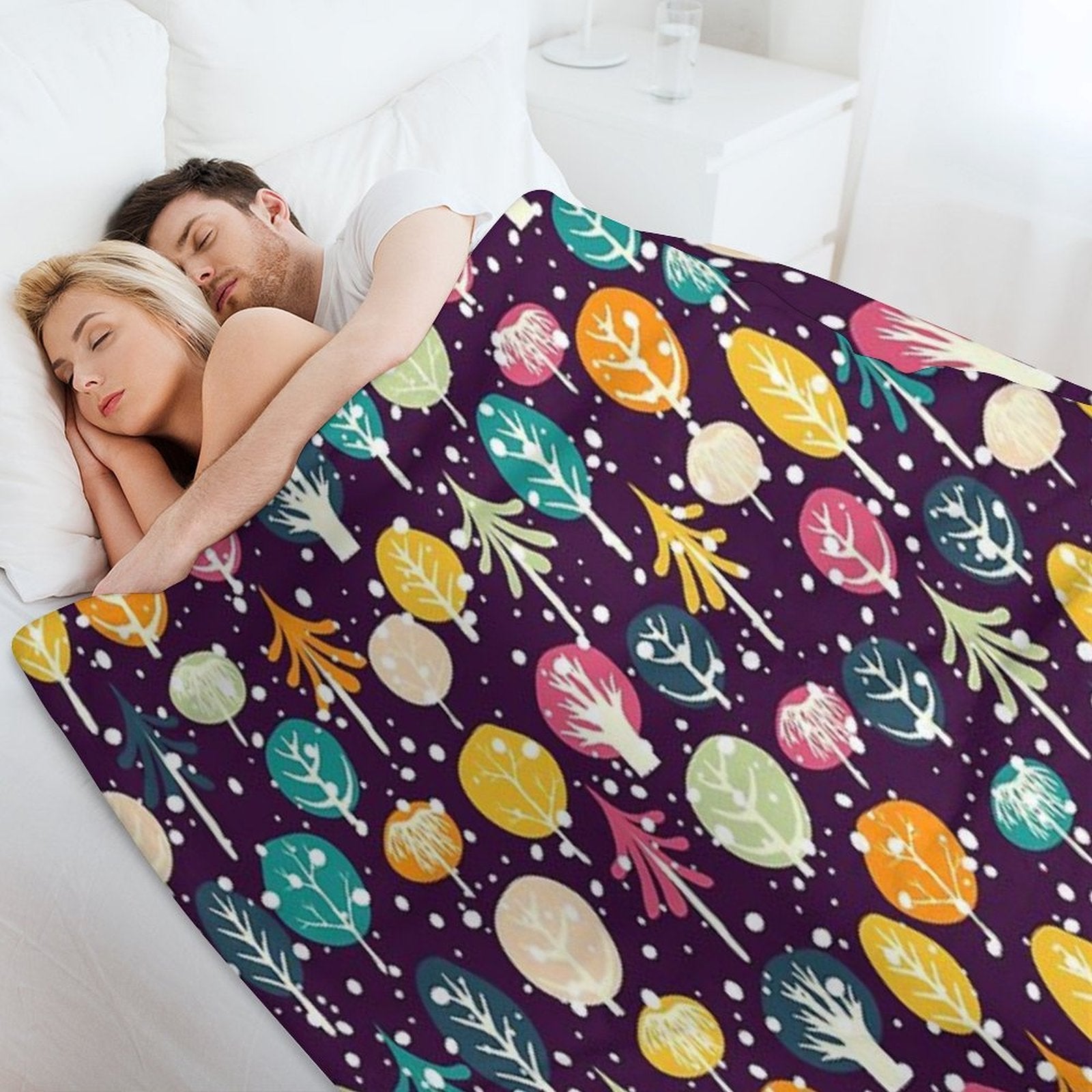 Night Forest Eco-conscious Throw Blanket