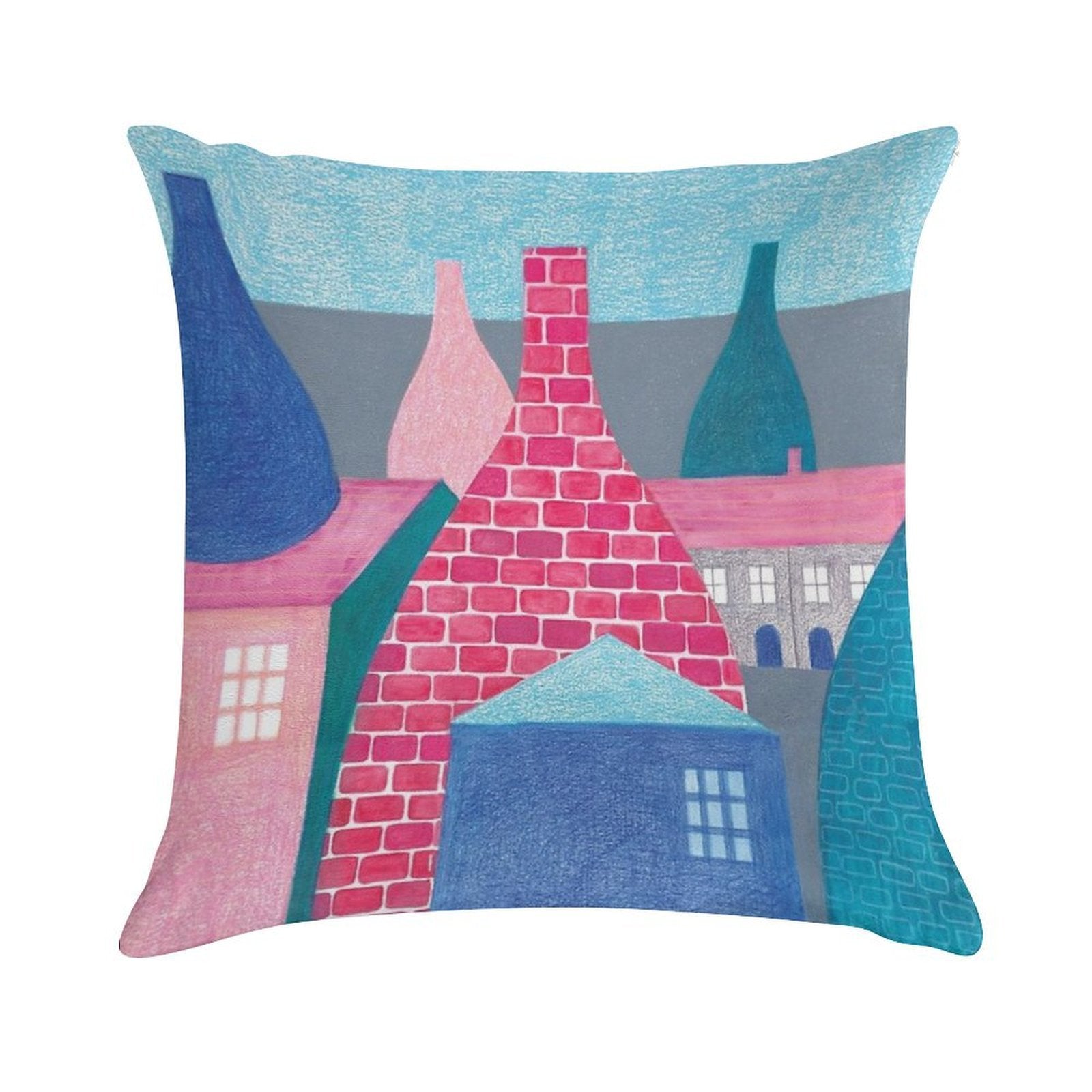 STOKE ON TRENT SERIES Soft Durable Construction Throw Pillow