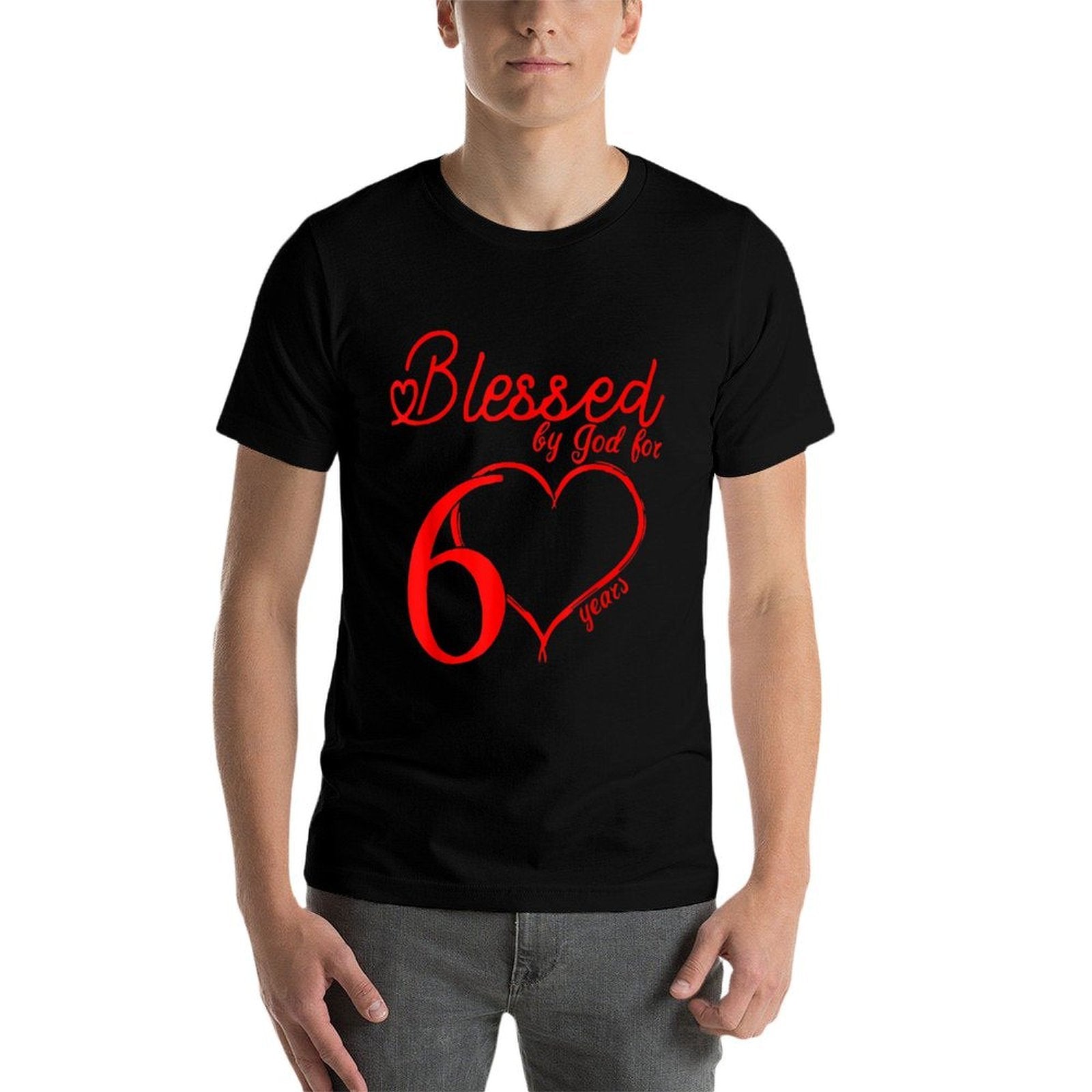 Vintage Blessed by God for 60 Years Happy 60th Birthday  Quick-drying T-Shirt