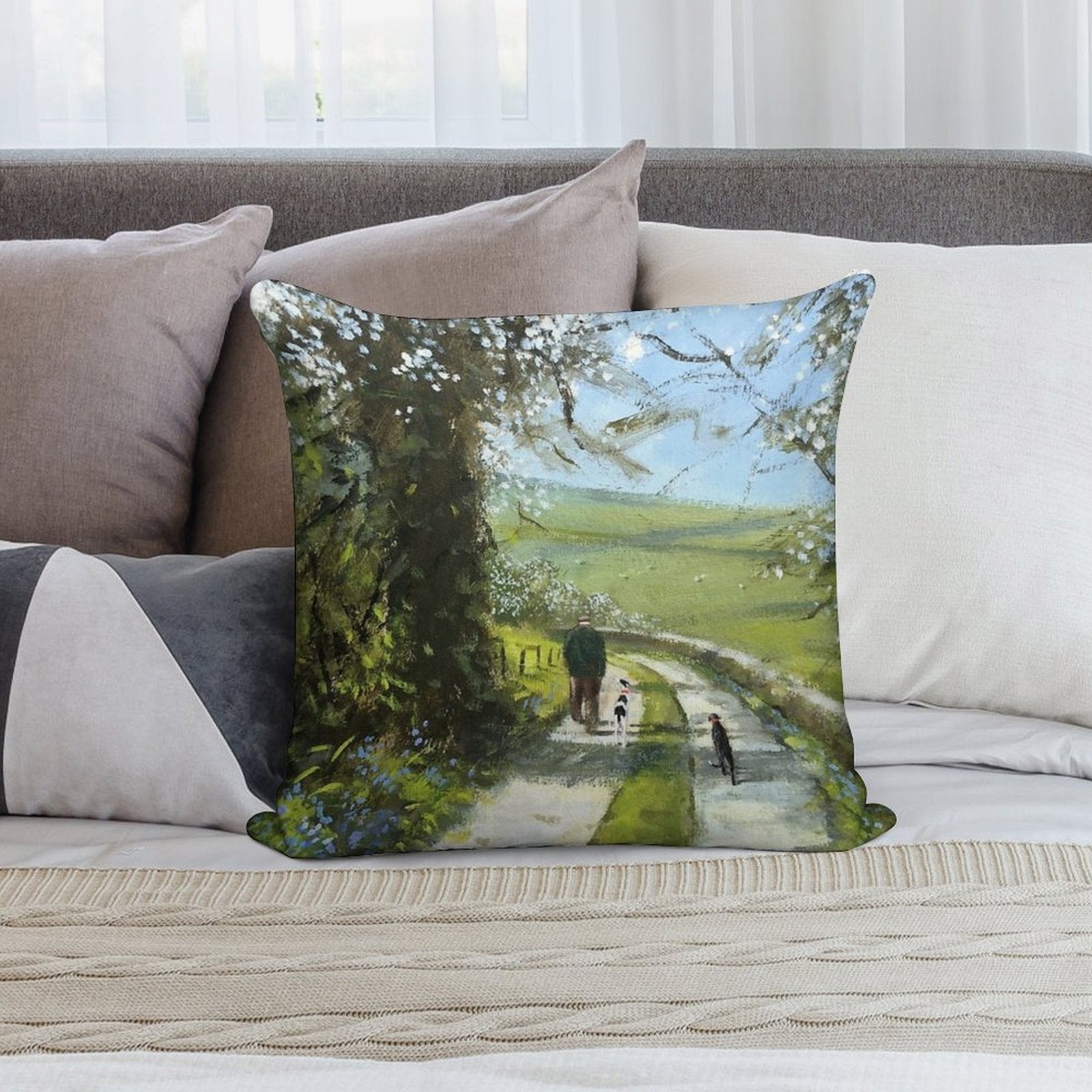 We Will Stop for Tea And Cake on The Way Back. Soft Multiple Sizes Throw Pillow