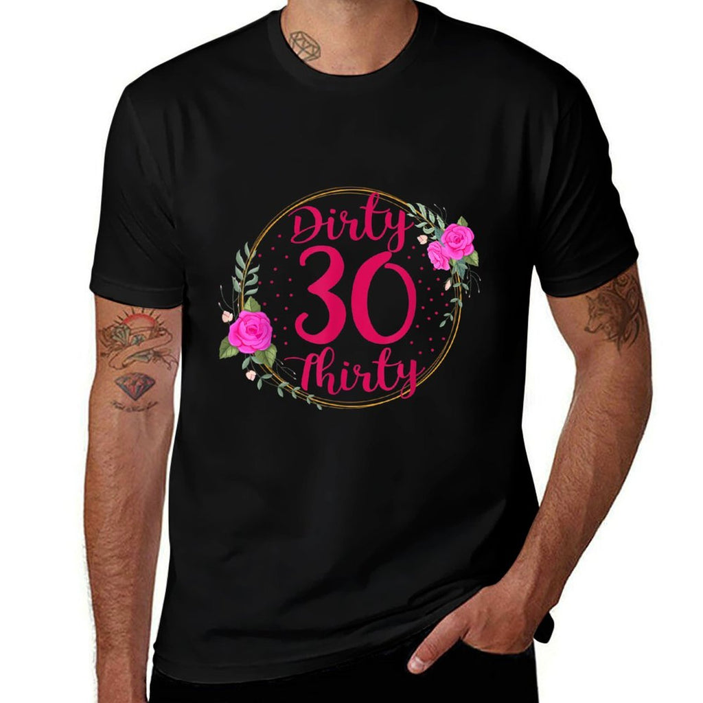 Dirty 30th Birthday Born in 1992 As Thirty Year Old Women  Heathered Texture T-Shirt