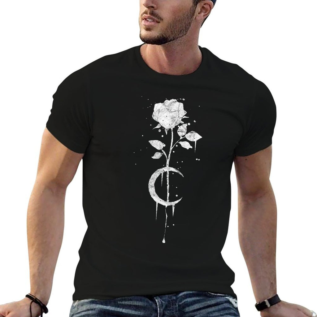 Occult Moon Rose Witchcraft - The Witch Vintage Gothic  Trendy Pattern T-Shirt