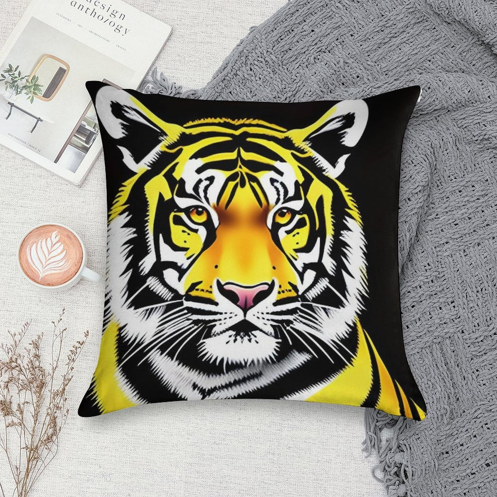 The Tiger Soft Reinforced Edging Throw Pillow