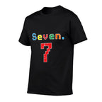 7th Birthday Boy Seven Year Old Number 7  Lightweight T-Shirt