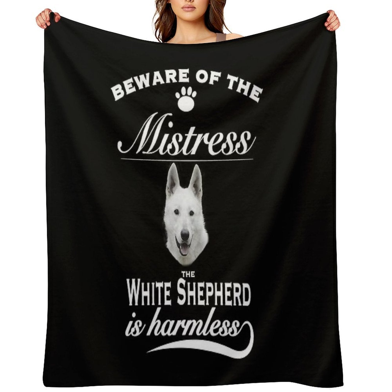White German Shepherd Tshirt White German Shepherd Dog Shirt Tee Eco-conscious Throw Blanket