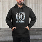 Womens 60 And Fabulous 60th Birthday Diamond Crown Gift Girls Women Breathable Fabric Hoodie