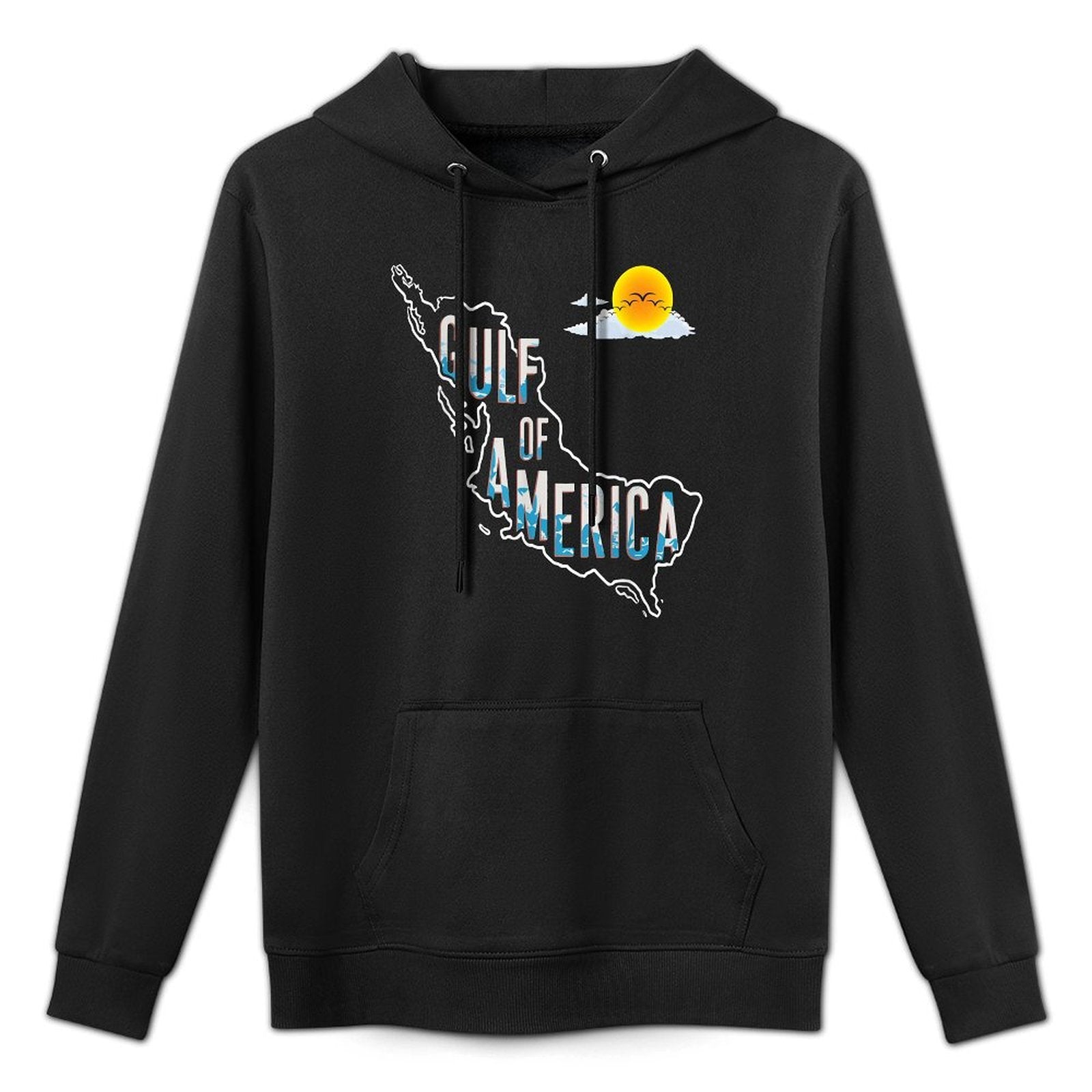 Gulf of United States of America Est 2025 USA American Flag Kangaroo Pocket Hoodie