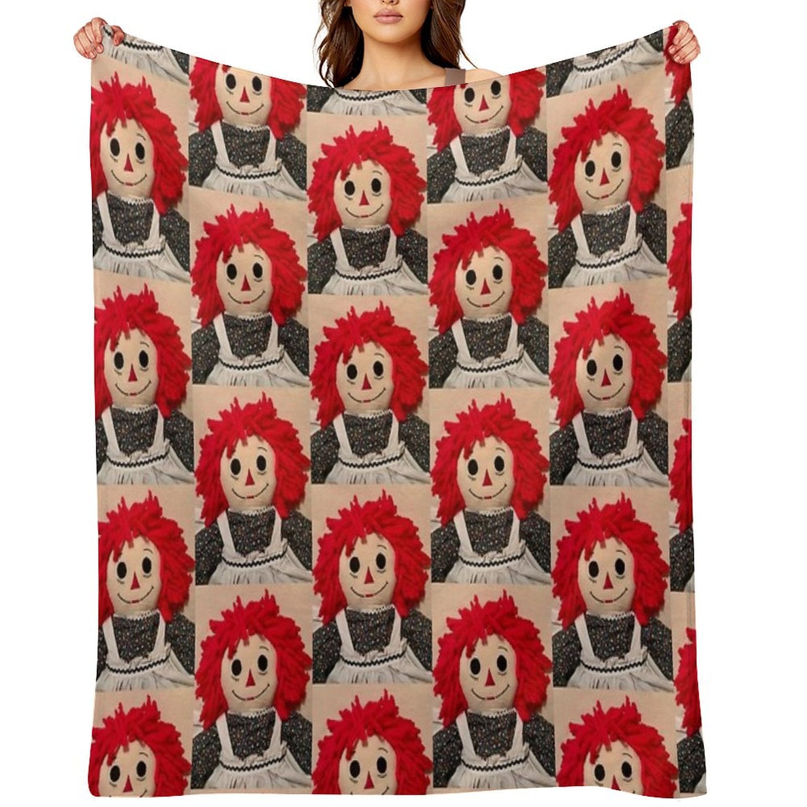 Sweet Raggedy Ann 2 Sustainable Throw Blanket