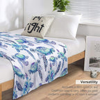 Turtles in Aqua And Blue Machine-washable Throw Blanket