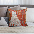 Q'ashqai Snow Leopard Persian Animal Rug Print Soft Skin-Friendly Throw Pillow