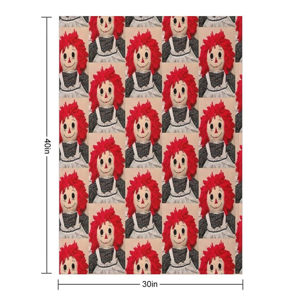 Sweet Raggedy Ann 2 Sustainable Throw Blanket