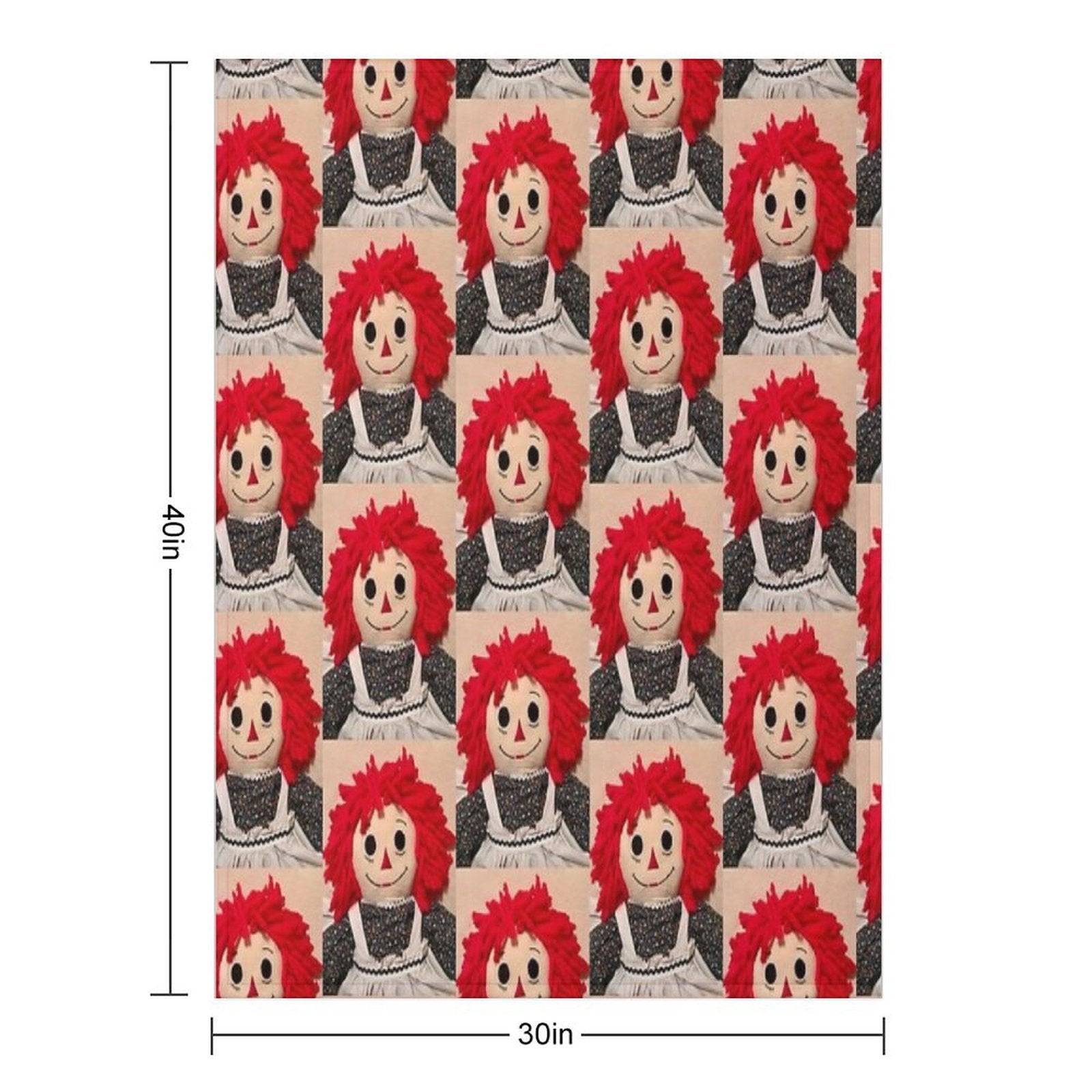 Sweet Raggedy Ann 2 Sustainable Throw Blanket