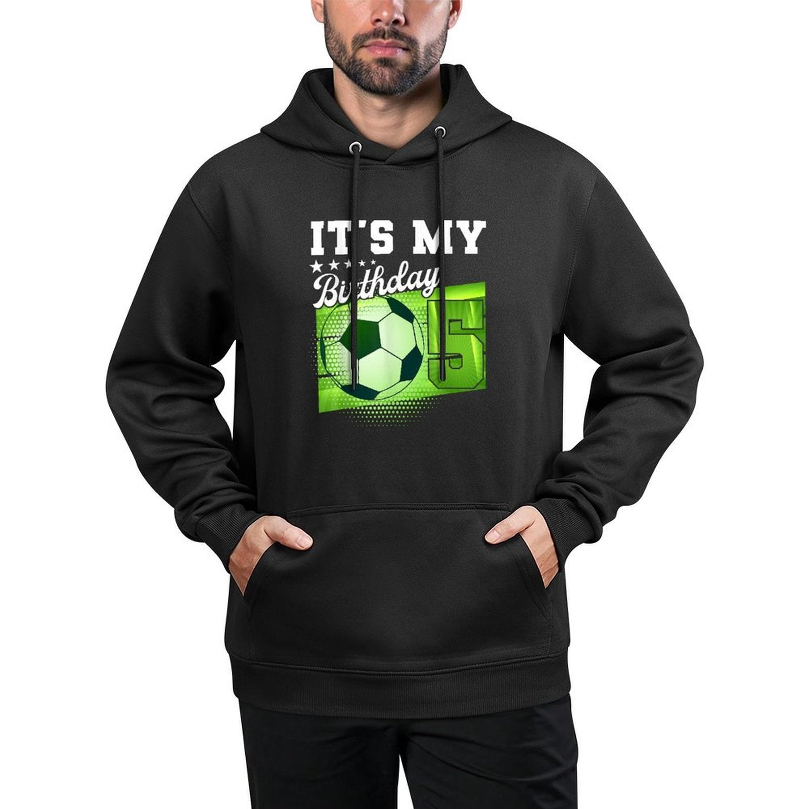 Birthday Boys 5 Soccer Its My 5th Birthday Boys Soccer Relaxed Fit Hoodie