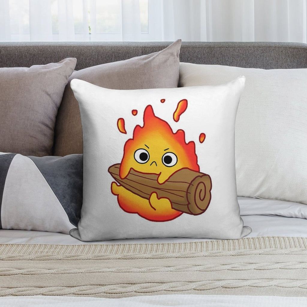 Calcifer (Howl’s Moving Castle) Soft High-Density Material Throw Pillow