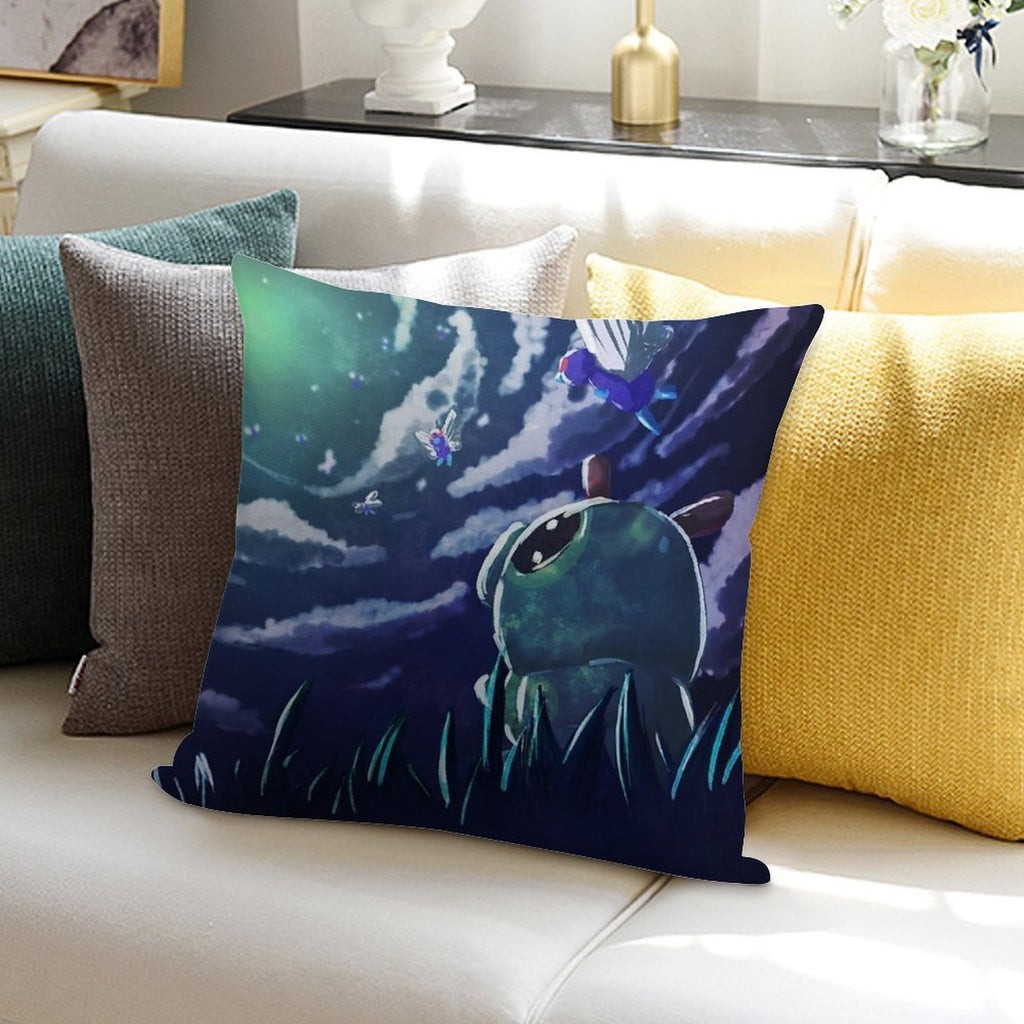 Dream of Caterpie Soft Skin-Friendly Throw Pillow