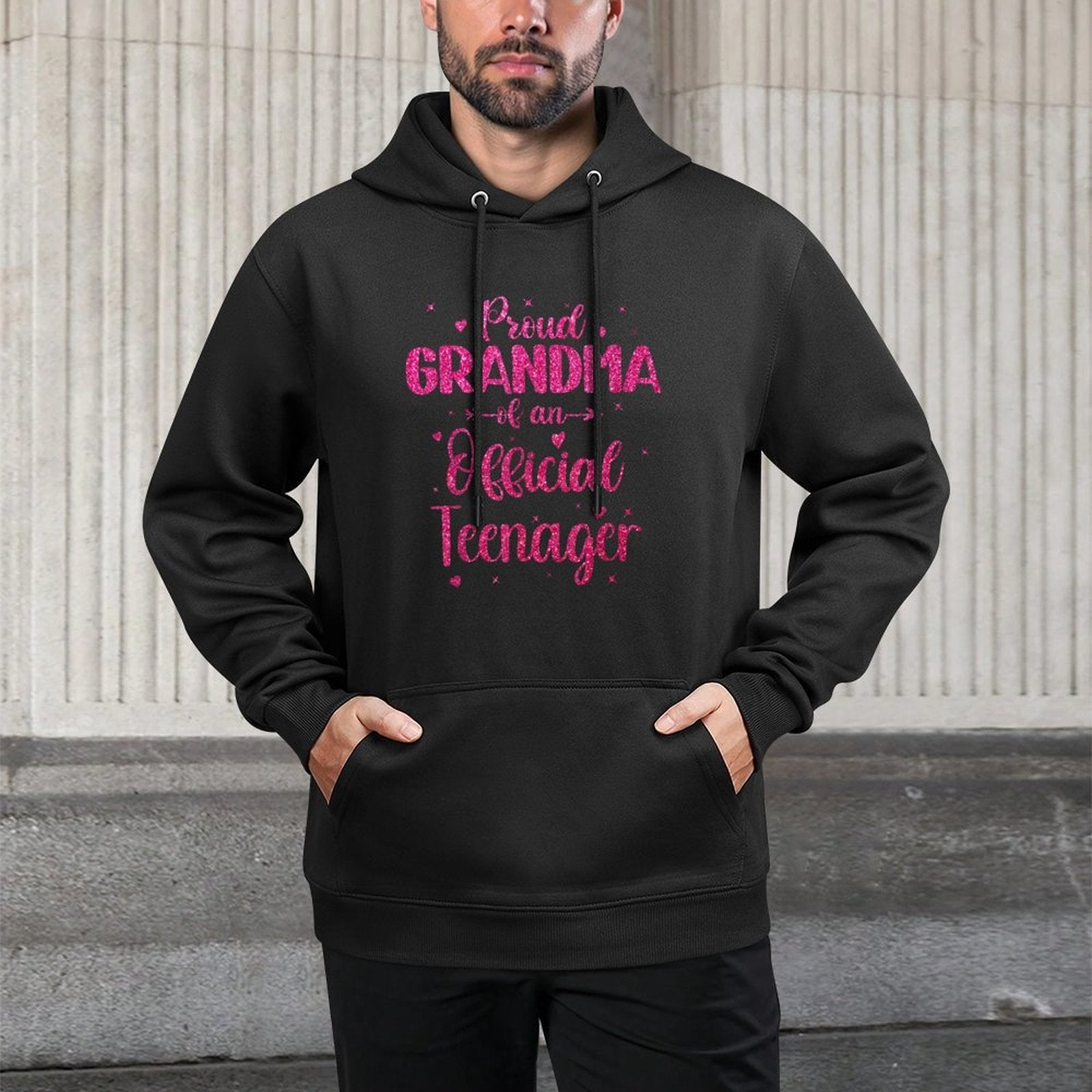 Proud Grandma Of An Officialnager Funny 13th Birthday Moisture-Wicking Hoodie