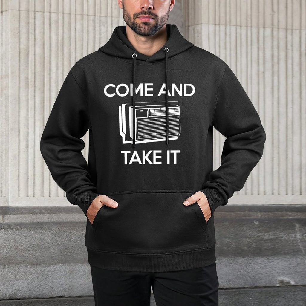 Come And Take It Texas Air Conditioner Last Stand Meme Cotton-Polyester Blend Hoodie