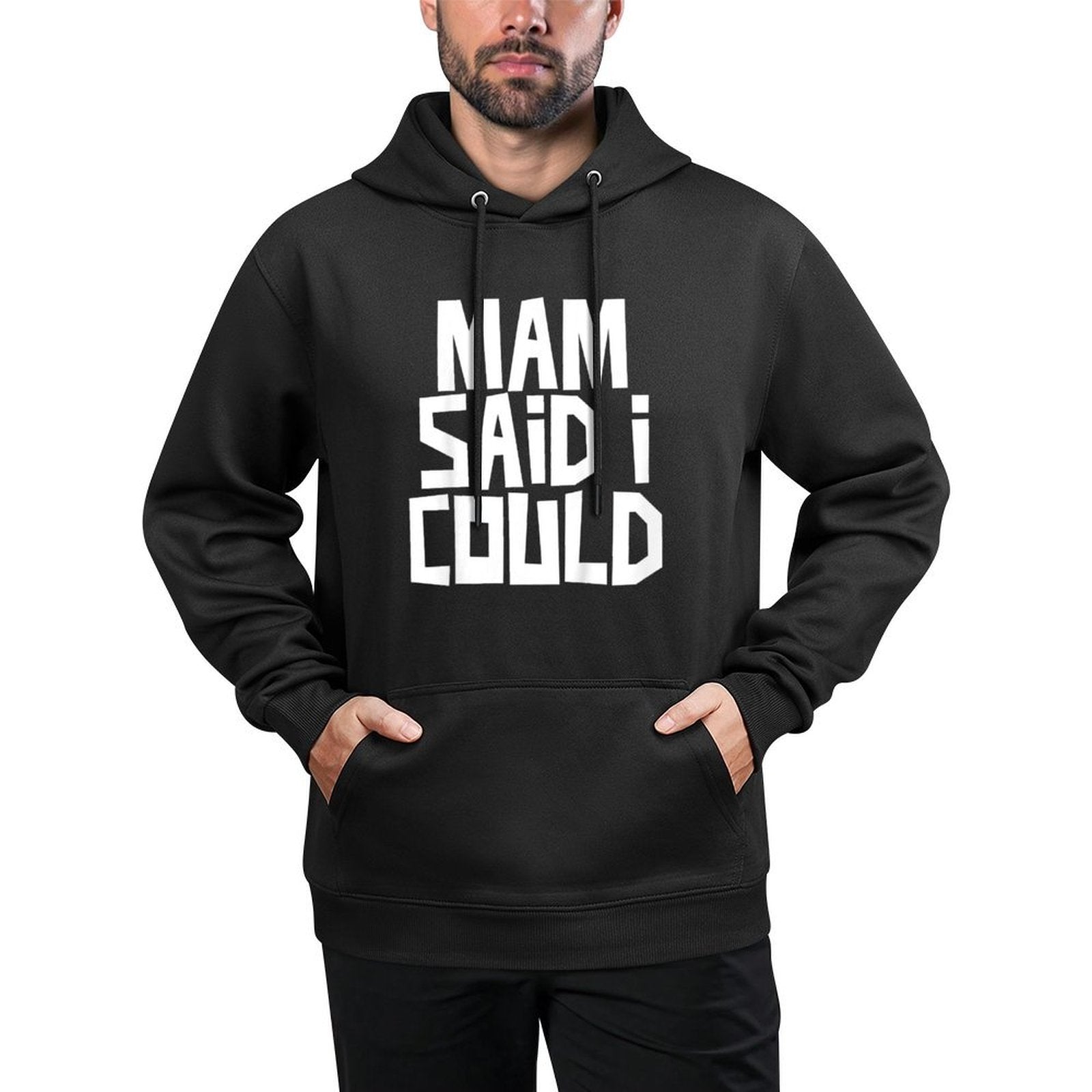 Kids Mam Said I Could Funny Child Son Daughter Medium-Weight Fabric Hoodie