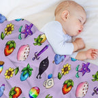 Handdrawn Stardew Valley Icons Plush Throw Blanket